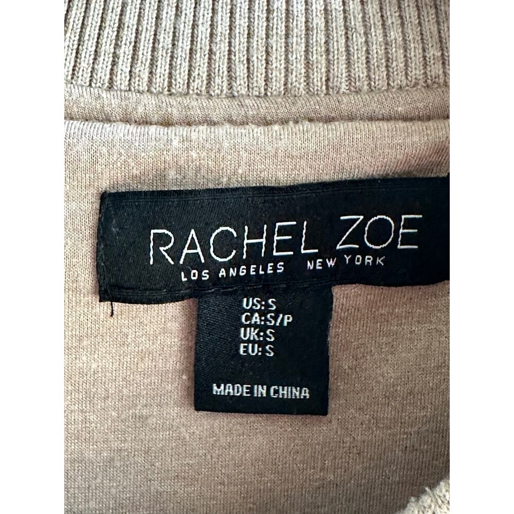 Rachel Zoe Taupe Brushed Bomber Jacket – Size Small - Picture 7 of 8